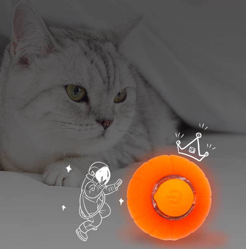 Smart Rolling Ball Pet Cat Toy Ball Bite-resistant Elastic Ball