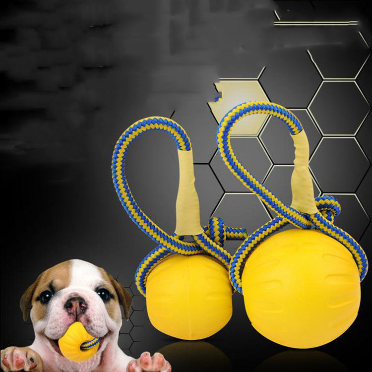 EVA Floating Pet Dog Training  Ball Puppy Bite Resistant Ball With Rope Pet Training Ball Chew Toys For Pet Supplies