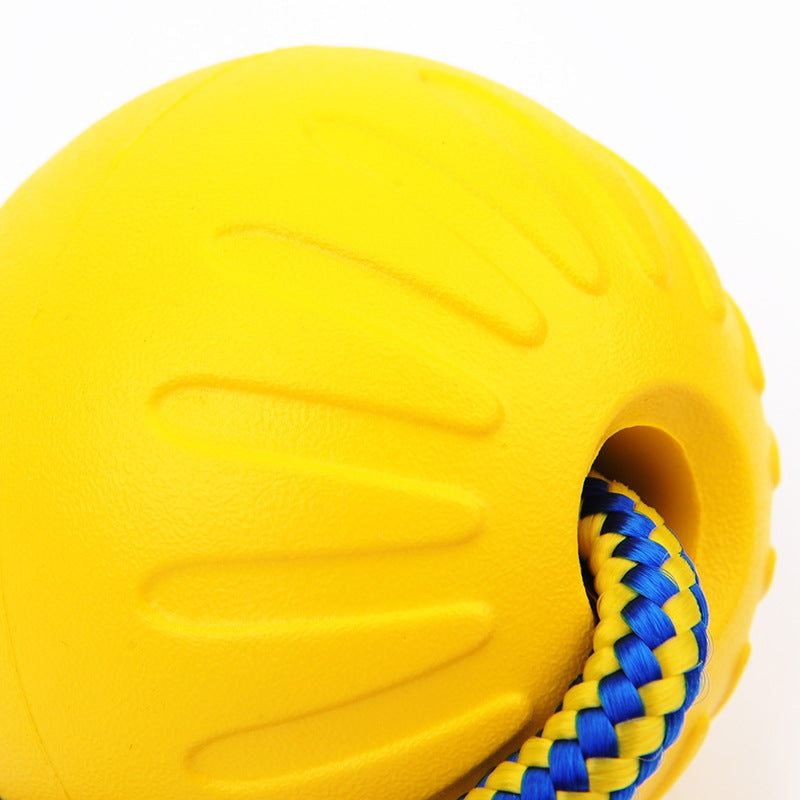 EVA Floating Pet Dog Training Ball Puppy Bite Resistant Ball With Rope Pet Training Ball Chew Toys For Pet Supplies