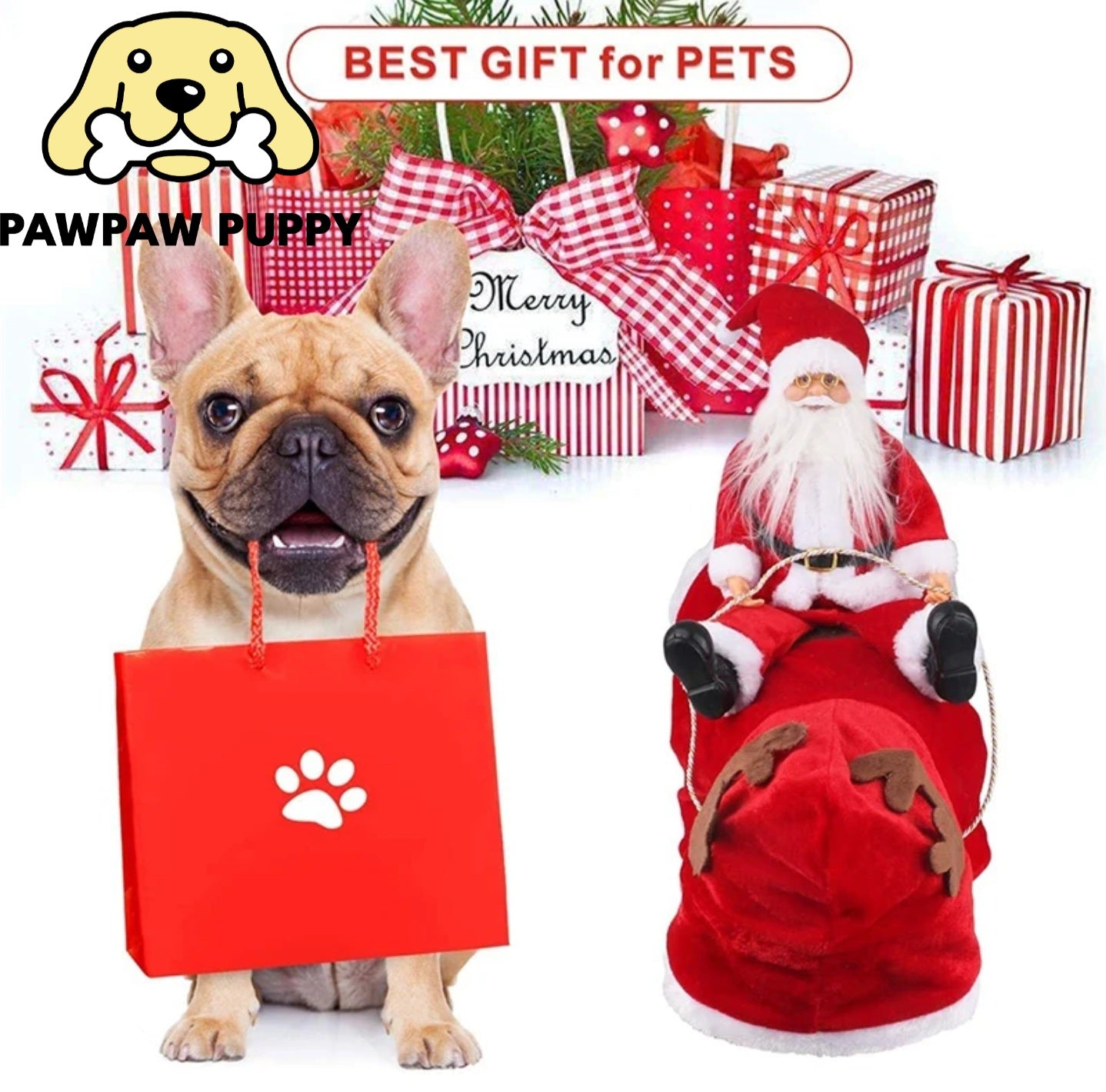 Dogs Santa Claus Costume For Christmas 🎄