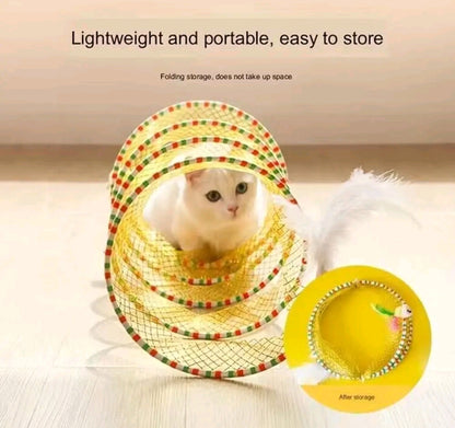 Pet Products S-shaped Cat Tunnel Toy Foldable Channel Self Hi Cat Toy