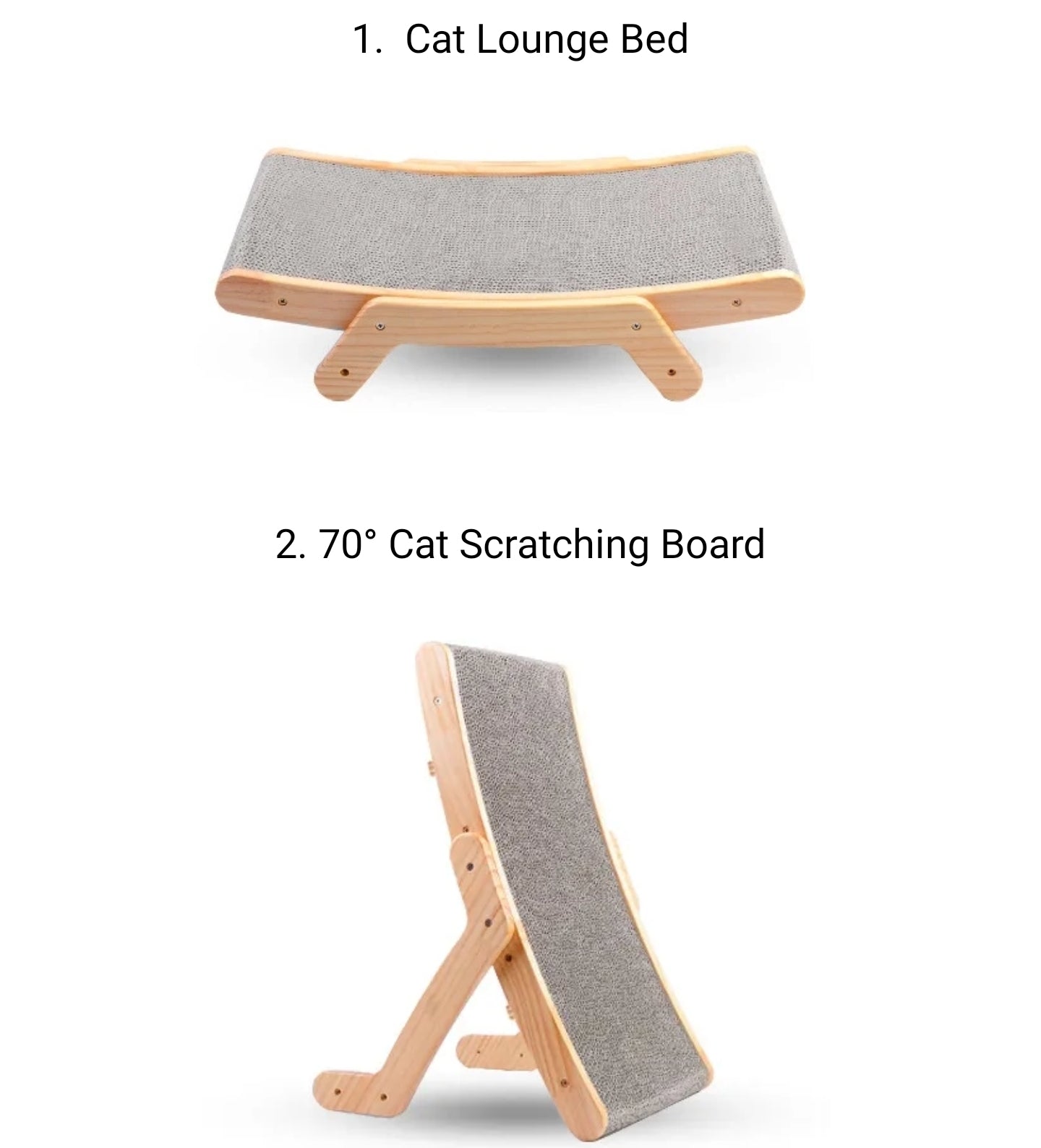 Cat Scratcher Board Wooden Frame Cat Scratching Bed Anti-Scratch Toys Claw Couch Scraper For Cats