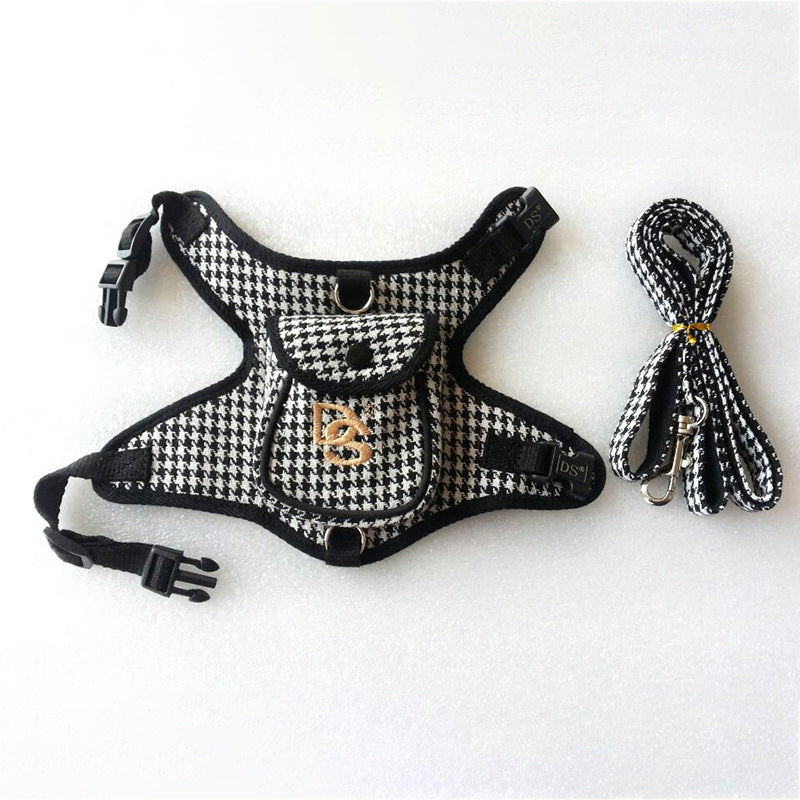 Pet Vest Houndstooth Pet Suit