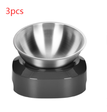 Pet Stainless Steel Bowl Pet Double Night