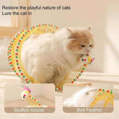 Pet Products S-shaped Cat Tunnel Toy Foldable Channel Self Hi Cat Toy